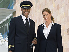 pilot and air attendant
